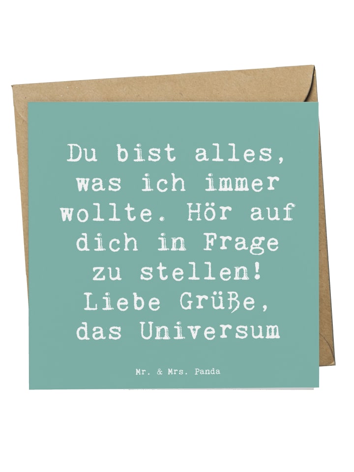 Faltkarte Spruch Hoffnung und Selbstliebe mit S... in Meeresbrise