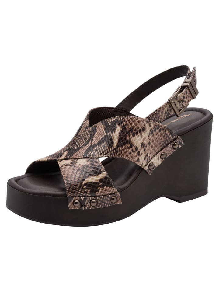 Sandalette in BROWN SNAKE