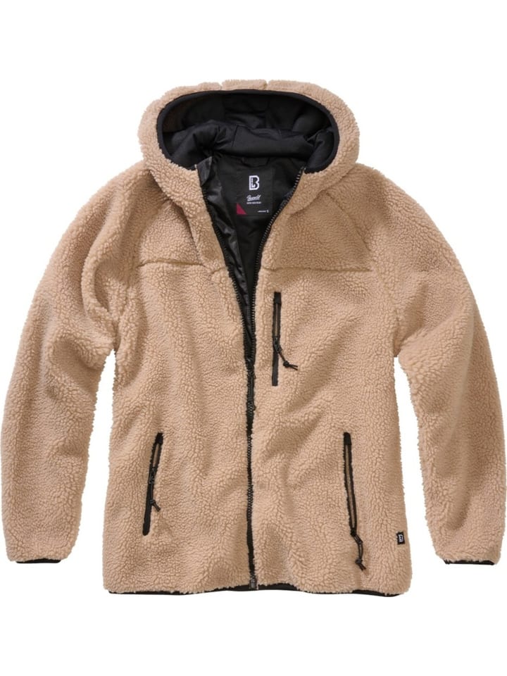 Fleecejacke/Fleecepullover "Women Teddyfleece Jacket Hooded" in Braun