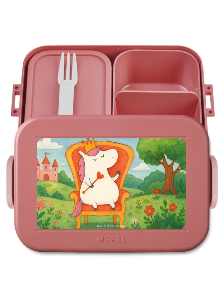 MEPAL Bentobox Einhorn Prinzessin Design ohne S... in Rot Pastell