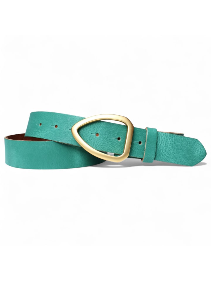 Damengürtel goldene Schnalle in Jade