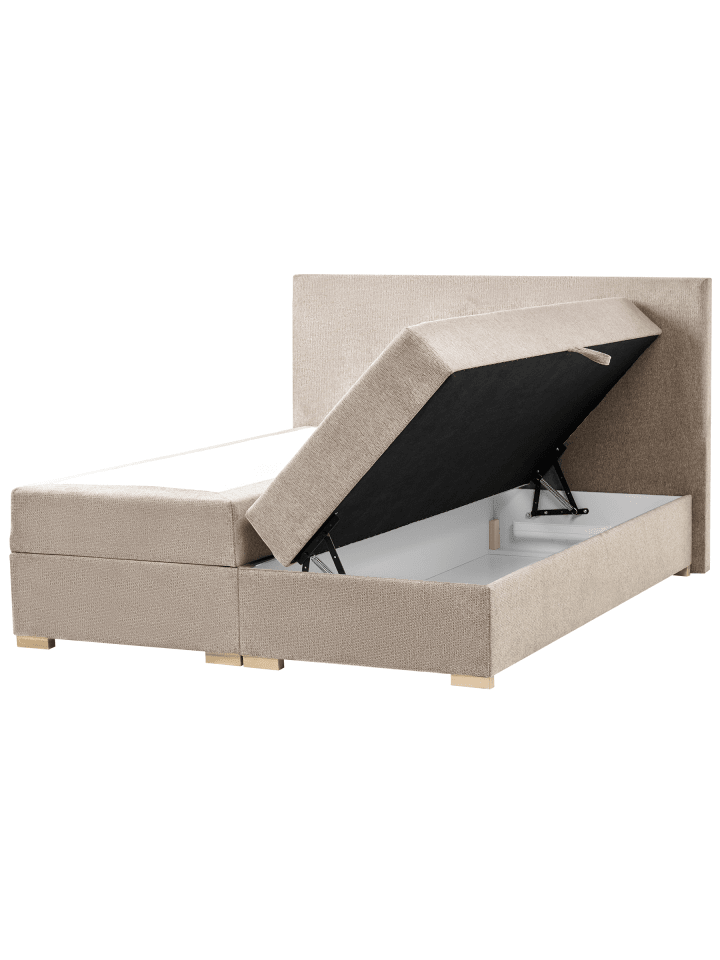 3-tlg Boxspring Bett MAJOR in Beige