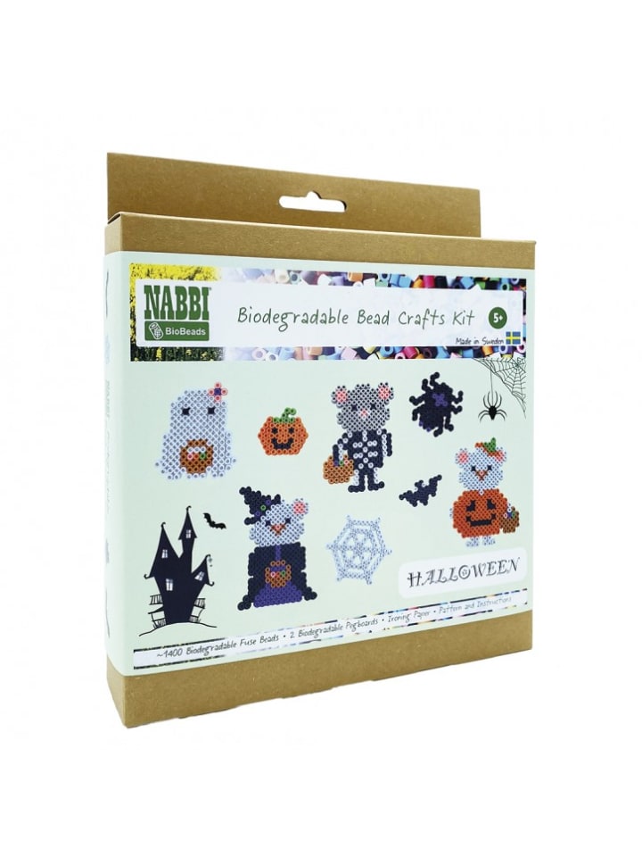 BioBeads Ø 5mm, Halloween Set, 1.400 Stk., 2 Legeplatten - ab 5 Jahren