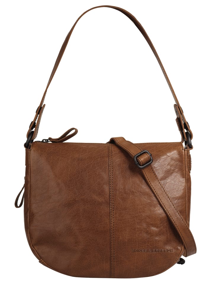 Umhängetasche echt Leder in cognac