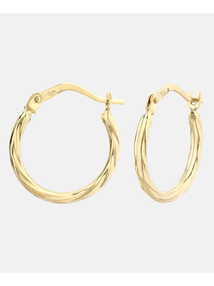Creolen aus 375 Gelbgold gedreht