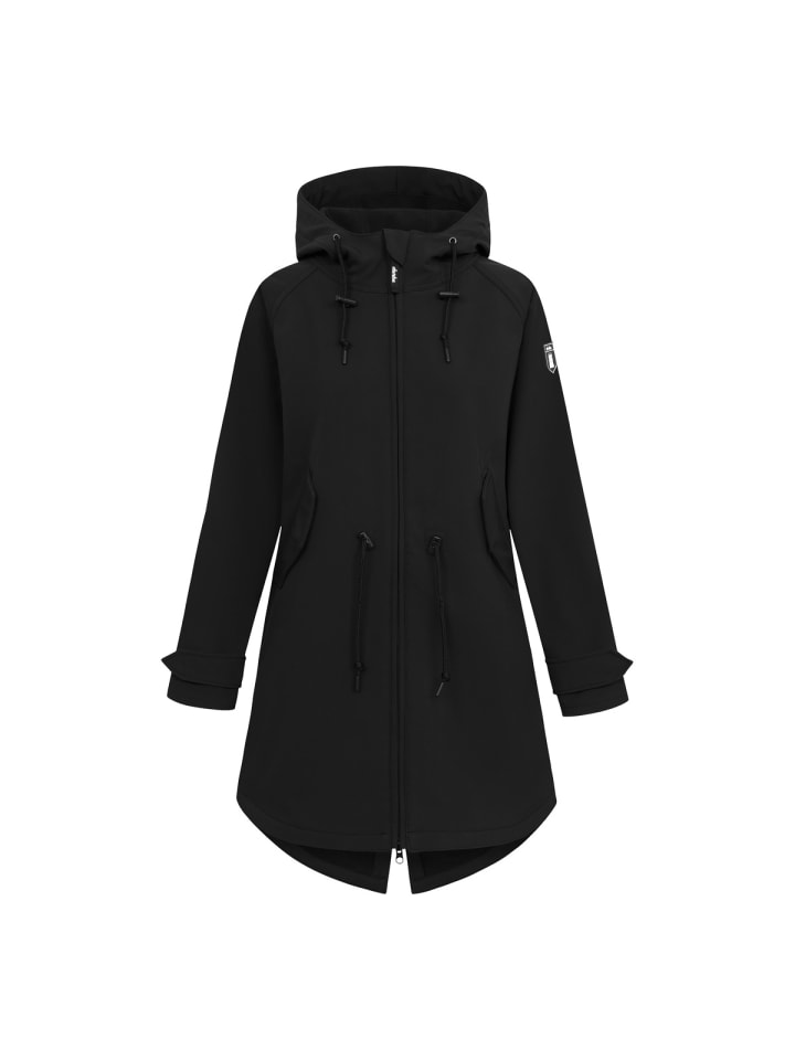 Friese Island Softshellmantel in black/black