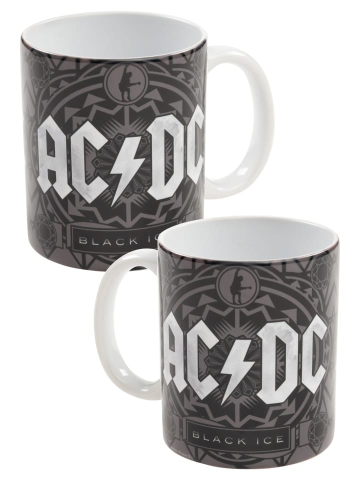AC/DC Tasse Black Ice Kaffeetasse Becher Kaffeebecher 320 ml in schwarz