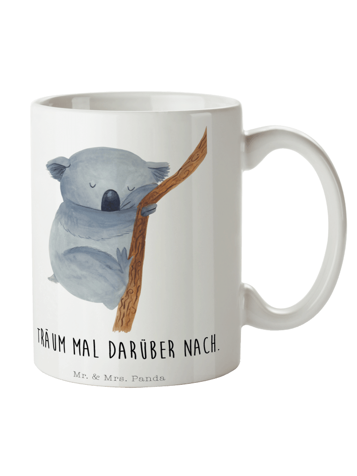 Kaffeebecher Koalabär mit Spruch in Weiß