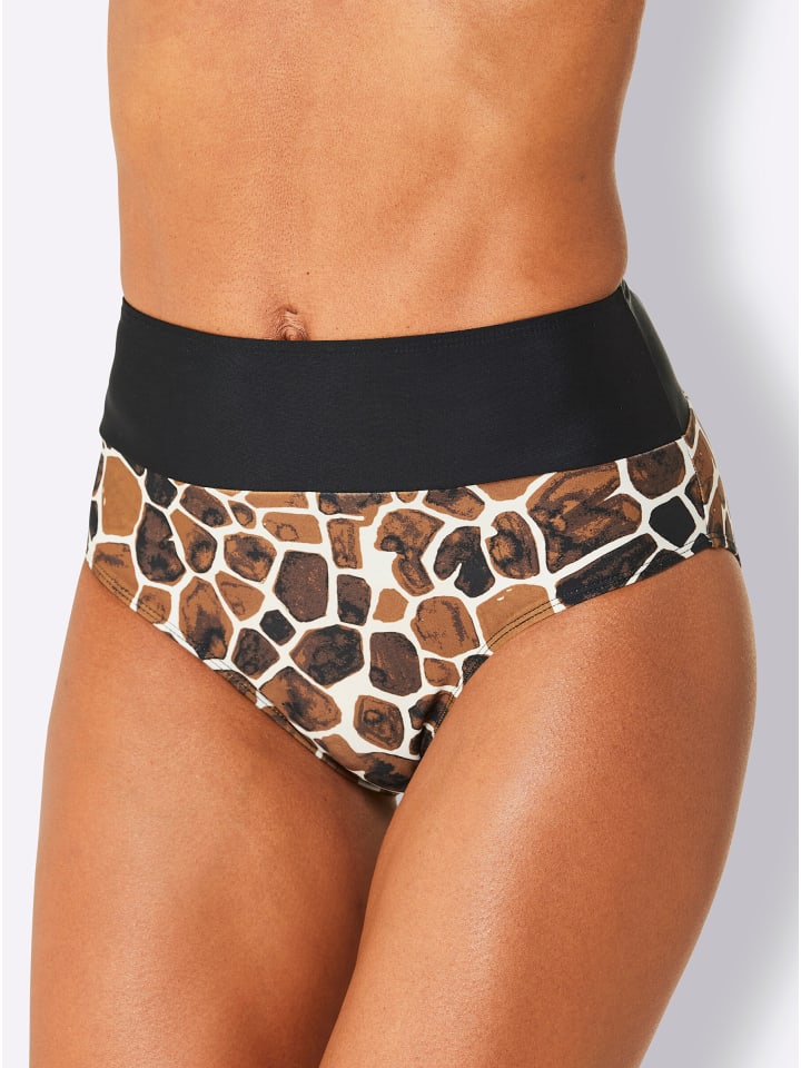 Bikini-Slip in schoko-champagner-bedruckt