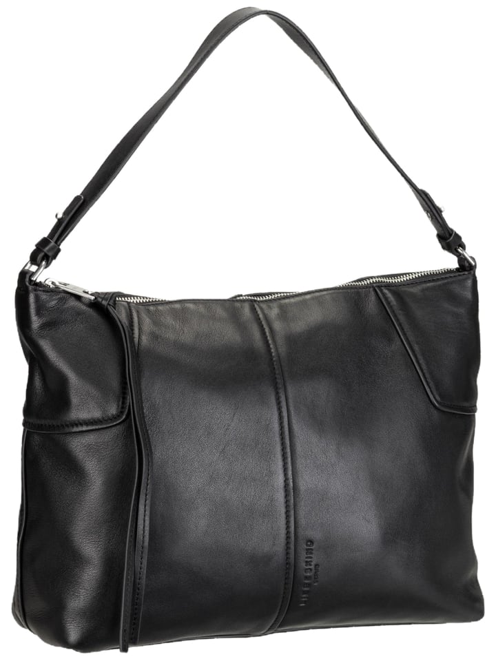 Handtasche Mila Hobo M Sheep Natural in Black