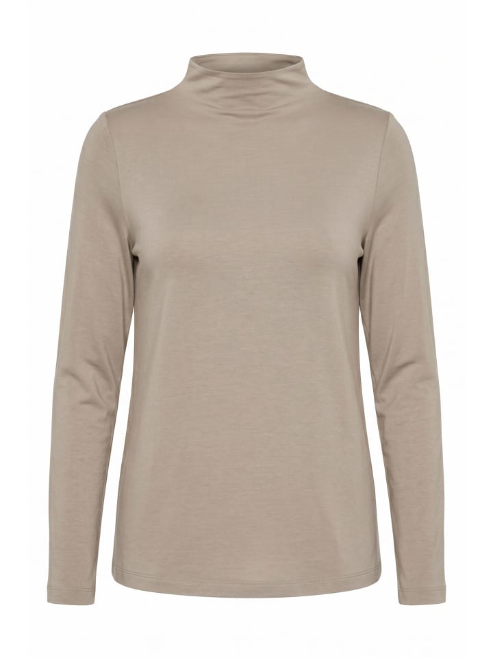 Langarmshirt in steingrau