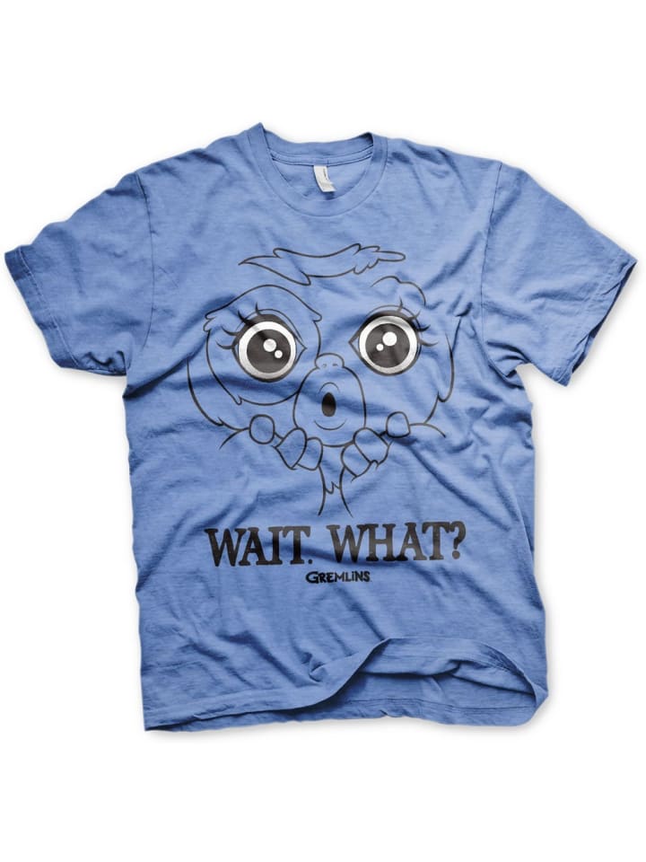 T-Shirt "Wait. What? T-Shirt" in Blau