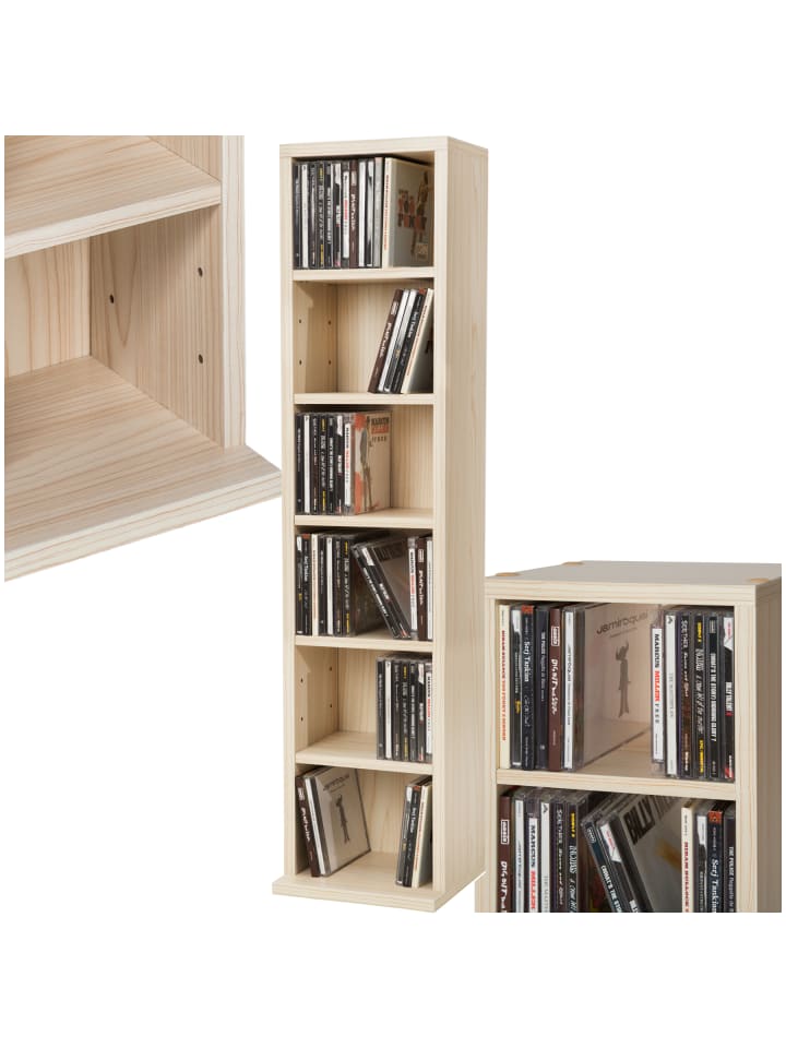 Standregal Medienregal in Holzoptik 90x21x20cm