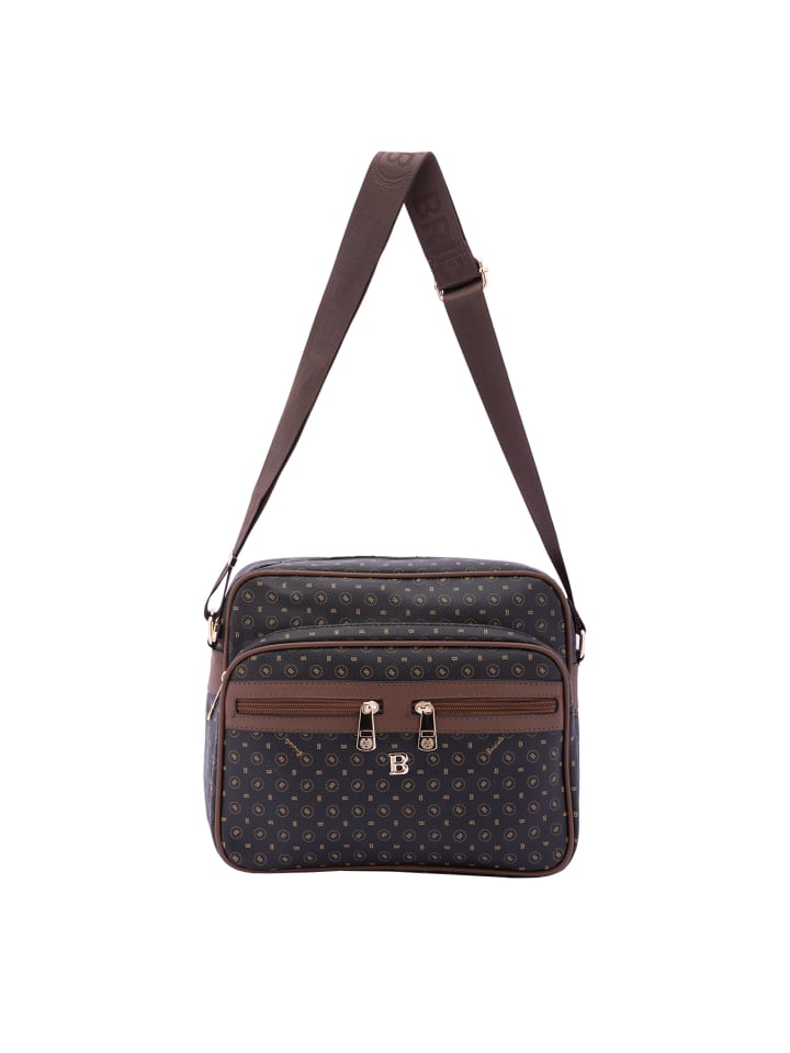 Umhängetasche in BLACK AND BROWN