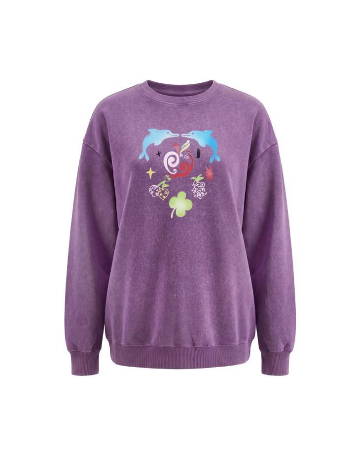 Women Sweatshirt in Purple