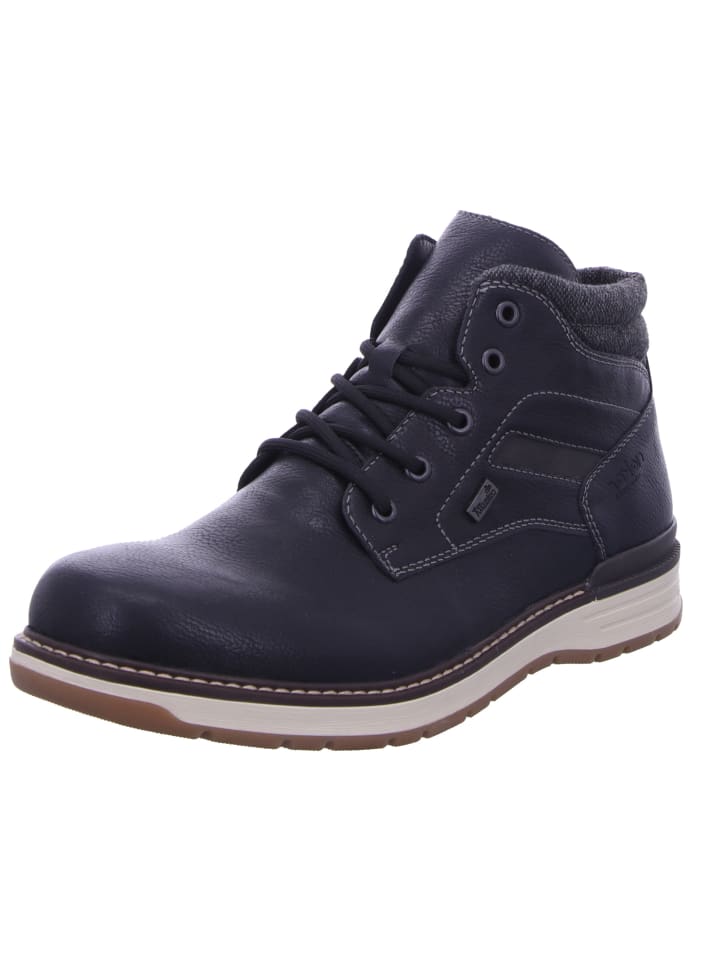 Schnürstiefeletten in schwarz/schwarz/anthrazit