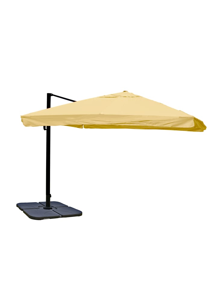 Ampelschirm A96, Flap, creme mit Ständer
