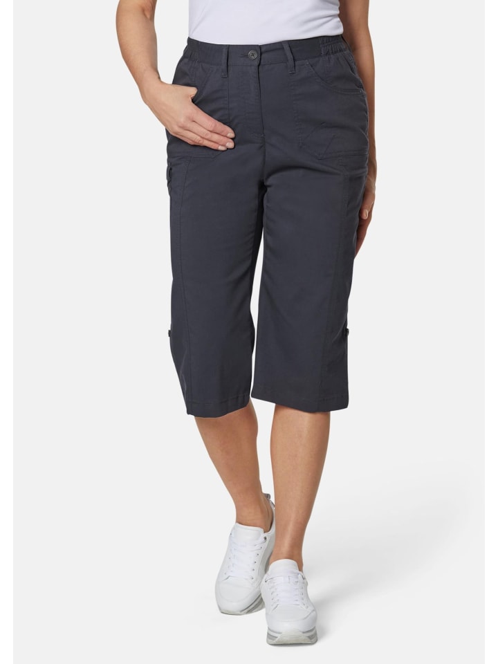 Sportive Outdoorhose, elastischer Bund in marine