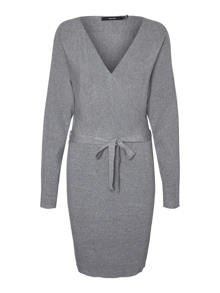 Strickkleid in Medium Grey Melange