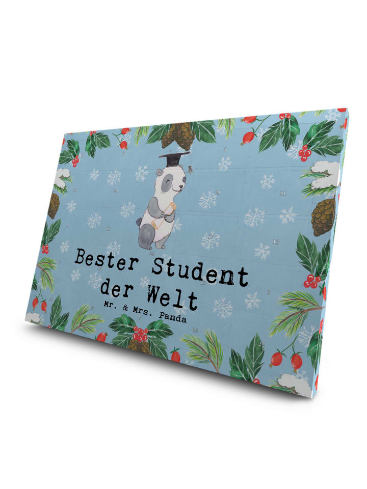 Advents-Teekalender Pinguin Bester Student der ... in Eisblau