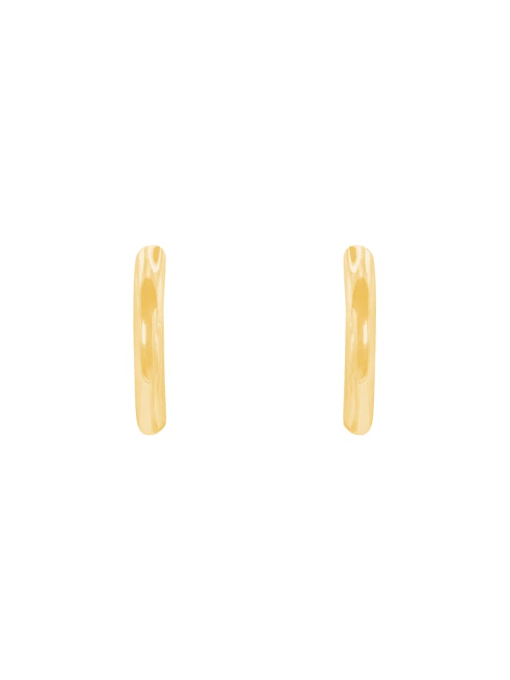 schlichte Creolen Damen Bruti goldfarben in goldfarben