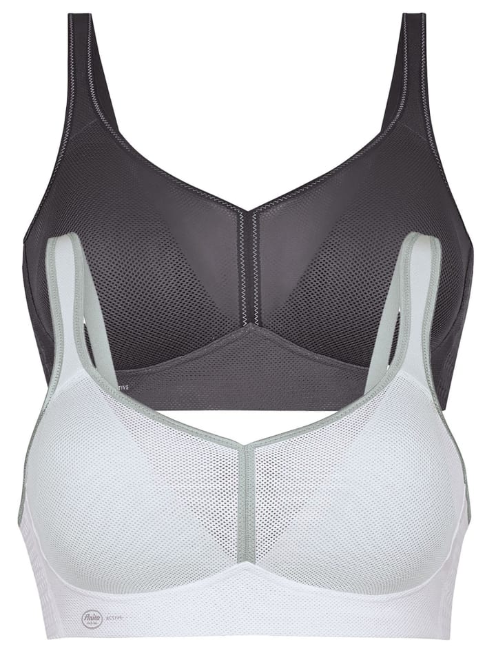 Sport BH mit Schale air control DeltaPad in Weiss anthrazit