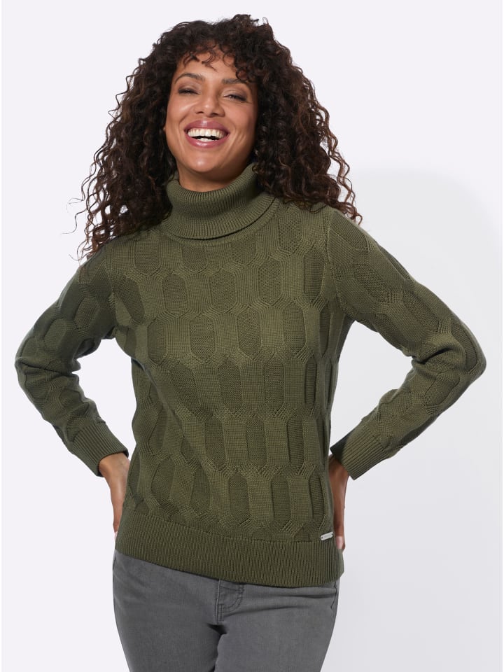 Pullover in oliv