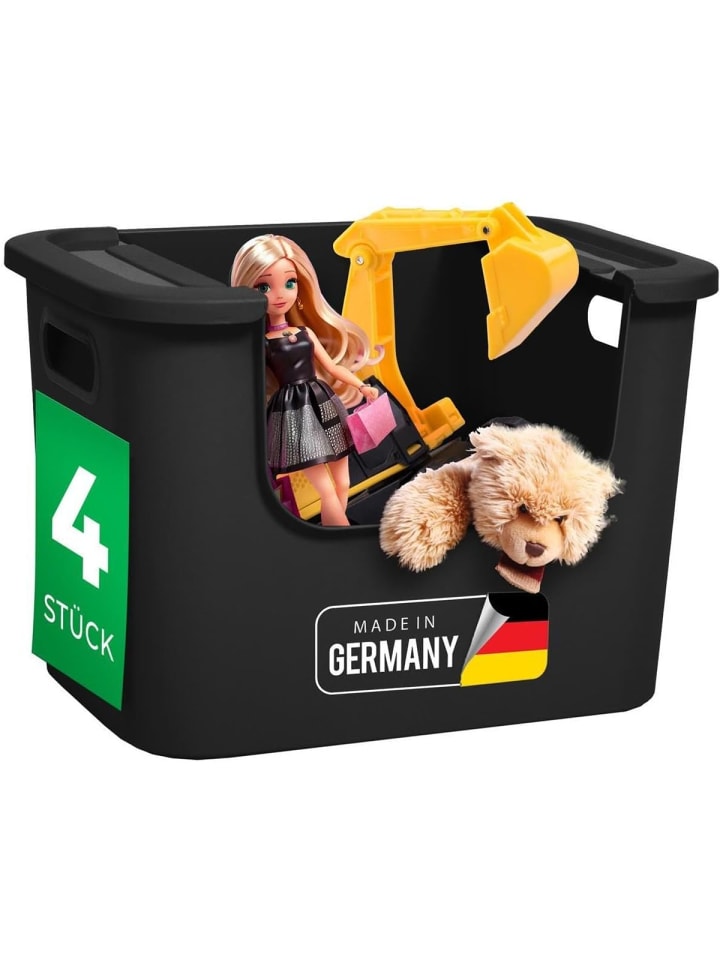 Novaliv 4x Aufbewahrungsbox Bad Organizer Kleiderschrank Schubladen Or in Weiß