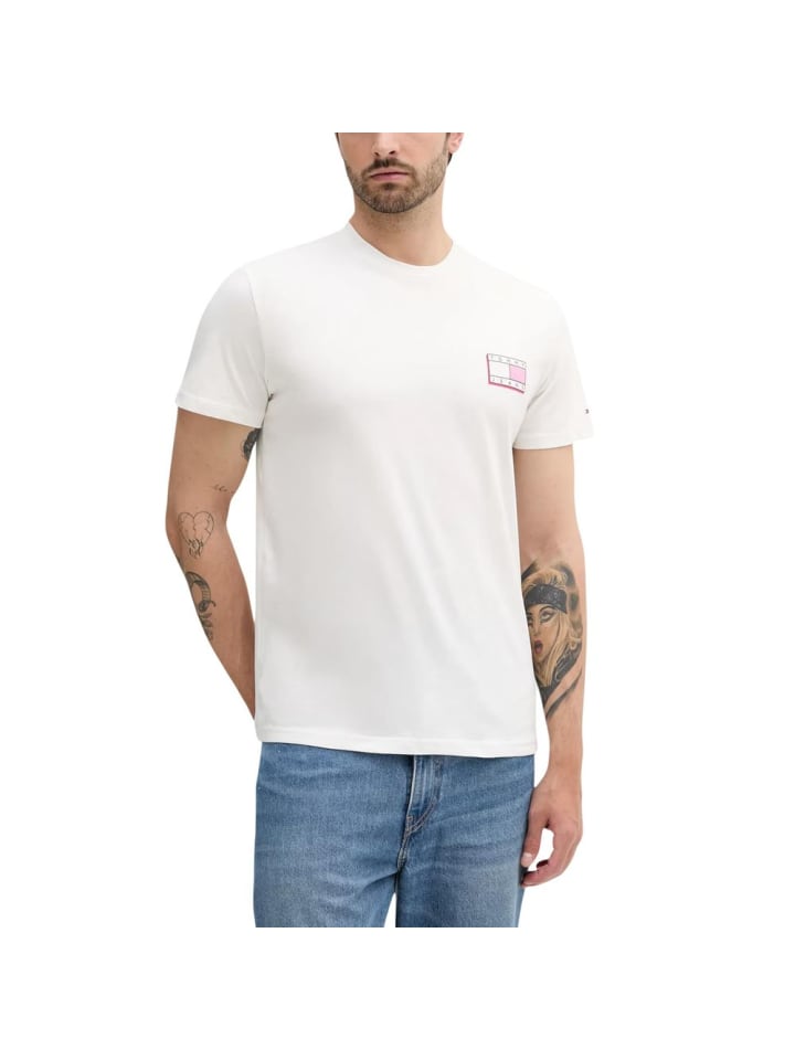 Creme Recycelte Baumwolle T-Shirt