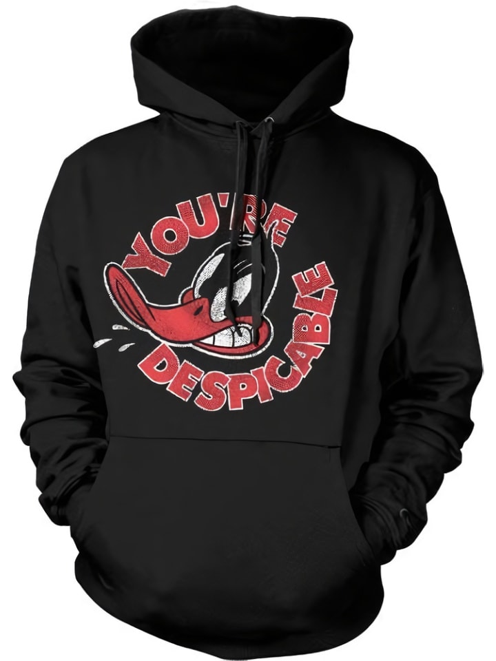 Hoodie "Daffy Duck Youre Despicable Big Tall Hoodie" in Schwarz