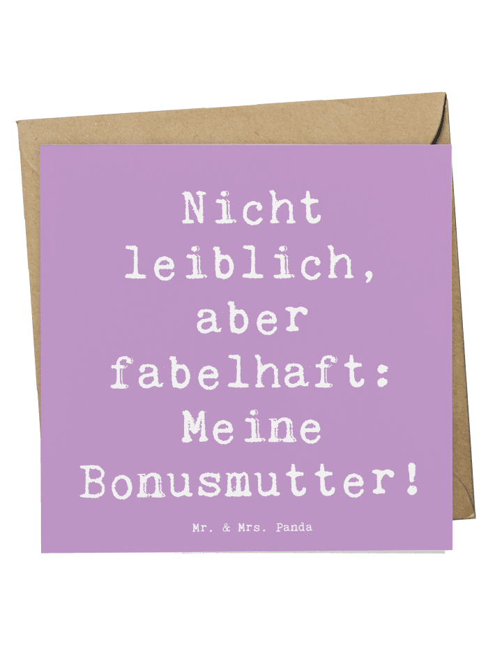 Deluxe Karte Bonusmutter mit Spruch in Lavendeltraum