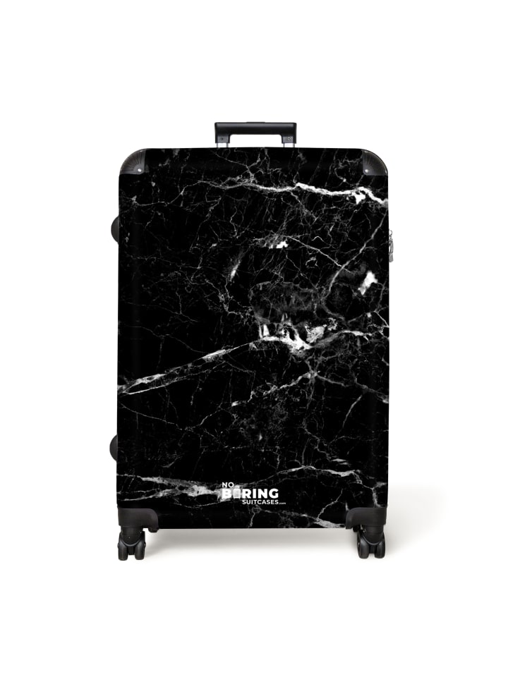 Suitcase, Koffer, Reisekoffer Marmor schwarz weiß