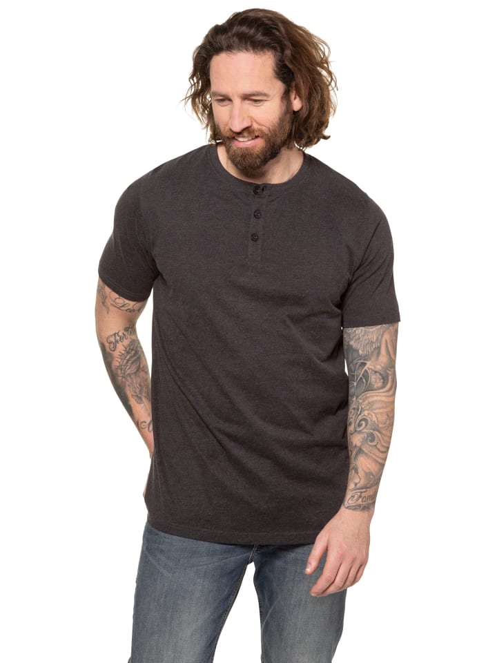 Kurzarm T-Shirt in anthrazit