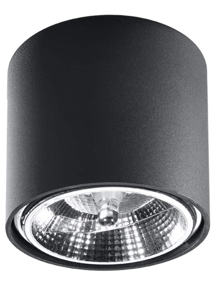 Deckenleuchte LUIGI in Schwarz runde Minimalistisch loft 1xGu10 NICE LAMPS