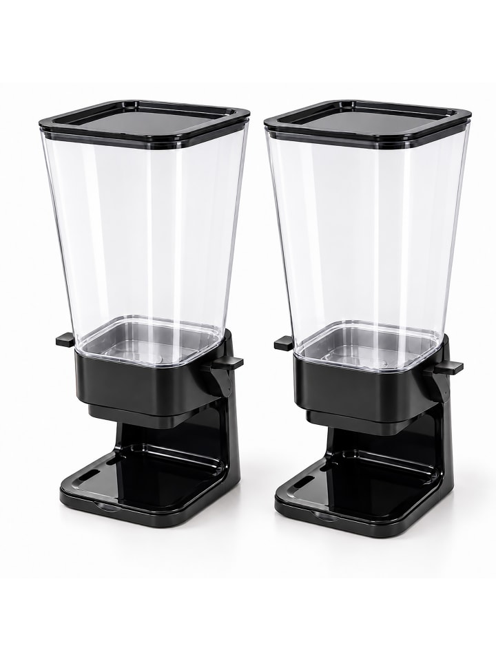 2 x Müslispender in Schwarz - 5,5 l