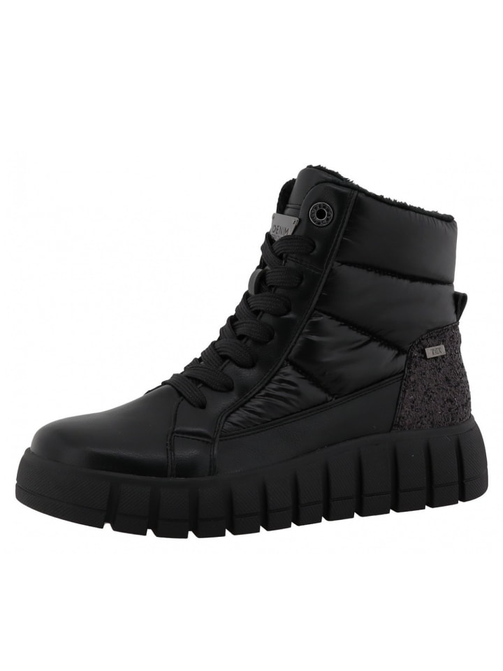 Schnürstiefel  in Schwarz