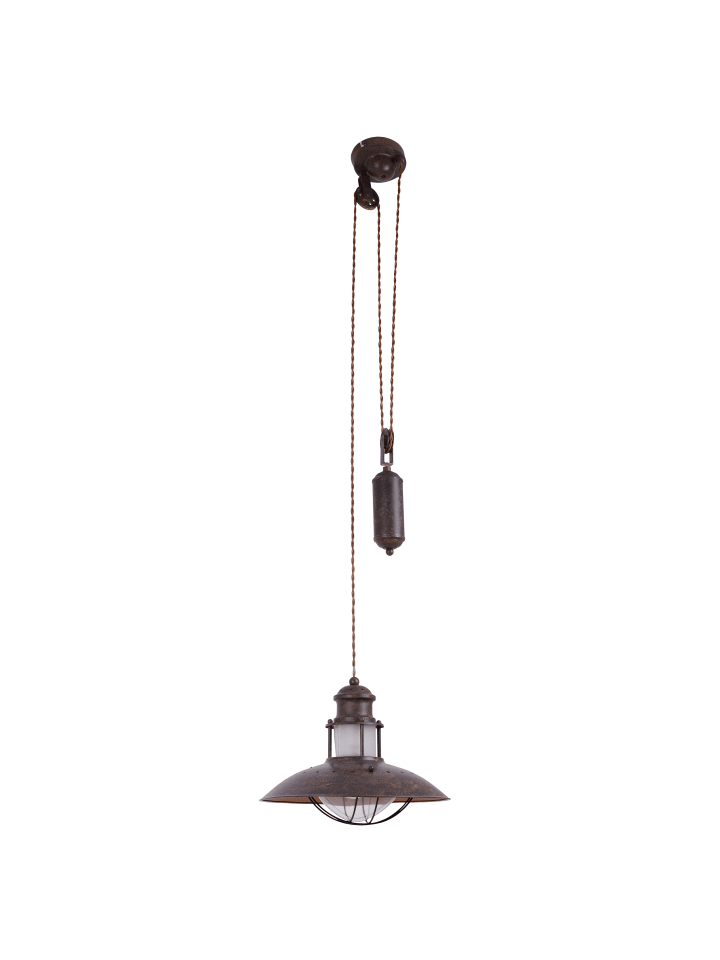 Pendelleuchte "COTTAGE" in braun - (L)35 cm x (B)35 cm x (H)150 cm