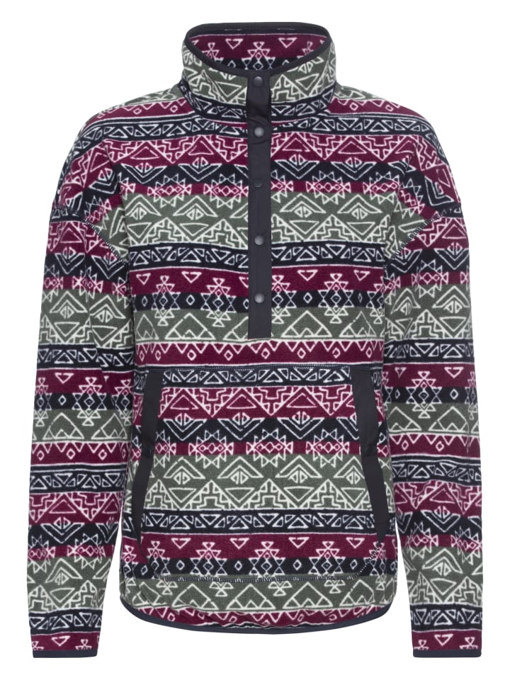 Fleecepullover in Fuchsia-navy