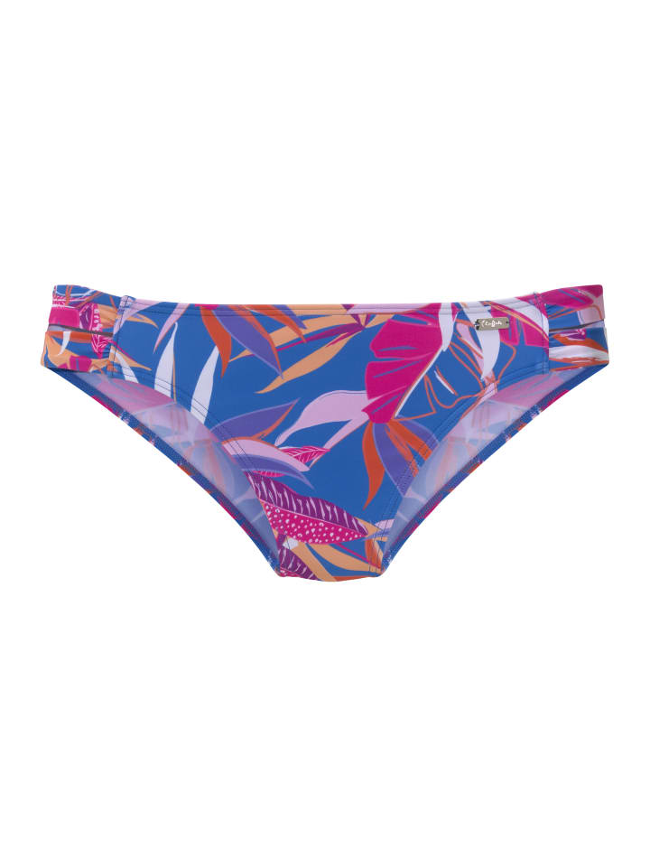 Bikini-Hose in blau-pink bedruckt