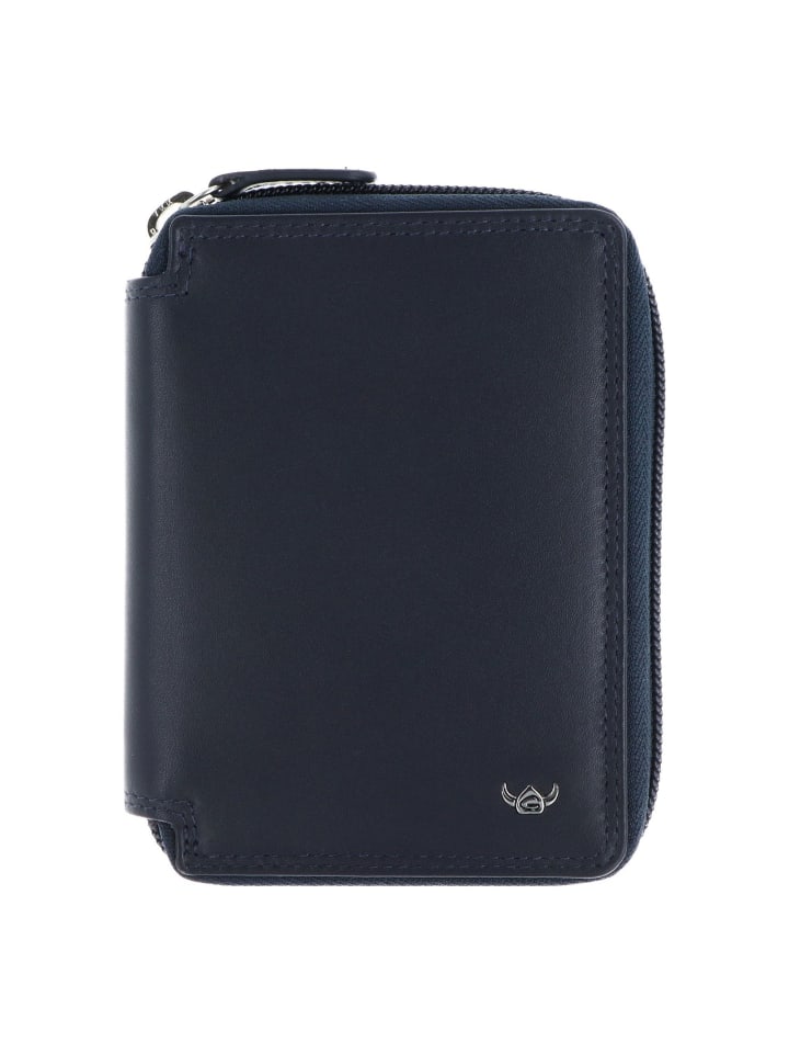 Polo Geldbörse RFID Schutz Leder 12.5 cm marineblau