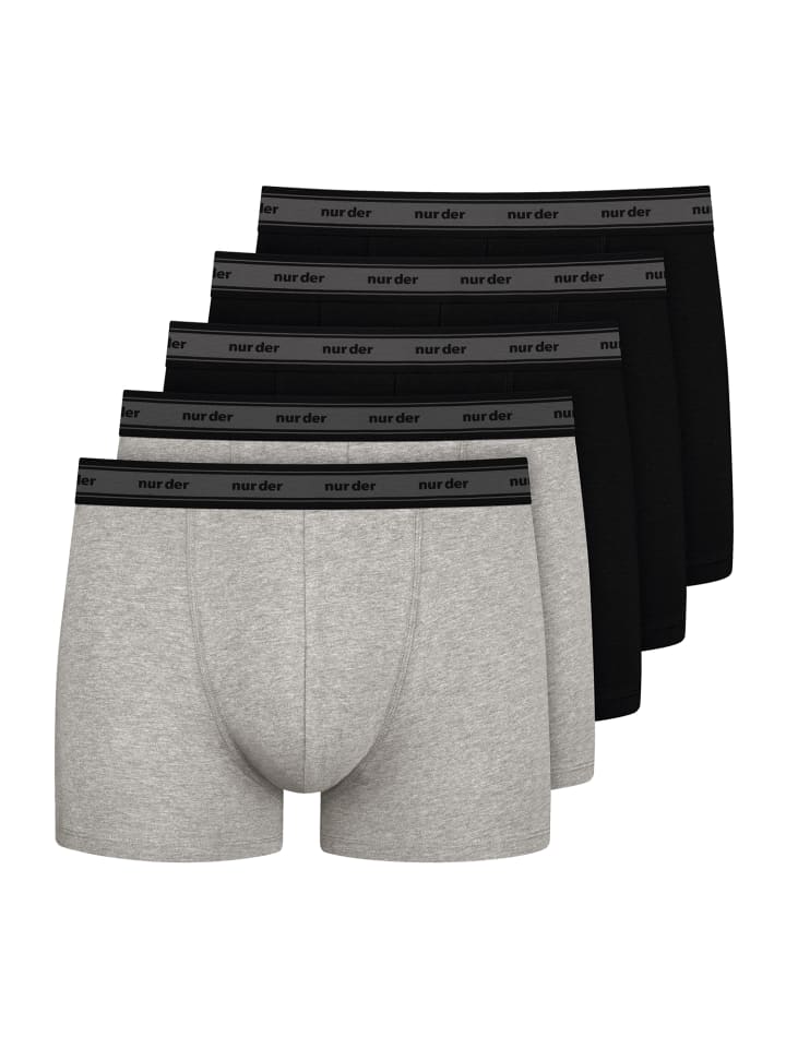 Boxer Cotton in schwarz/graumelange