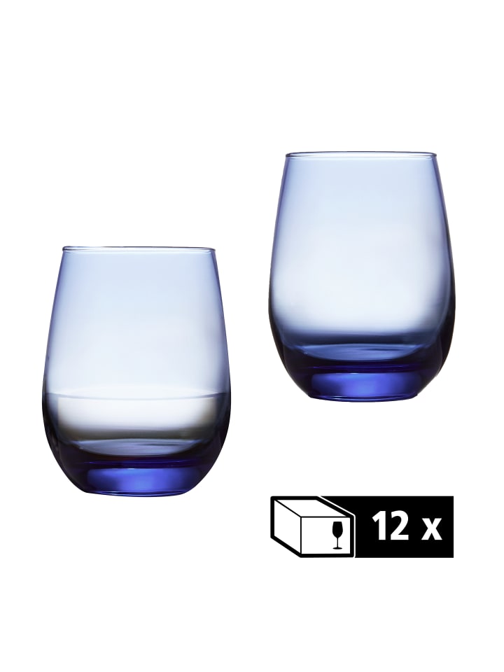 12er Set Weinglas -STEMLESS- 451 ml, Ø 9 cm. H: 11,5 cm