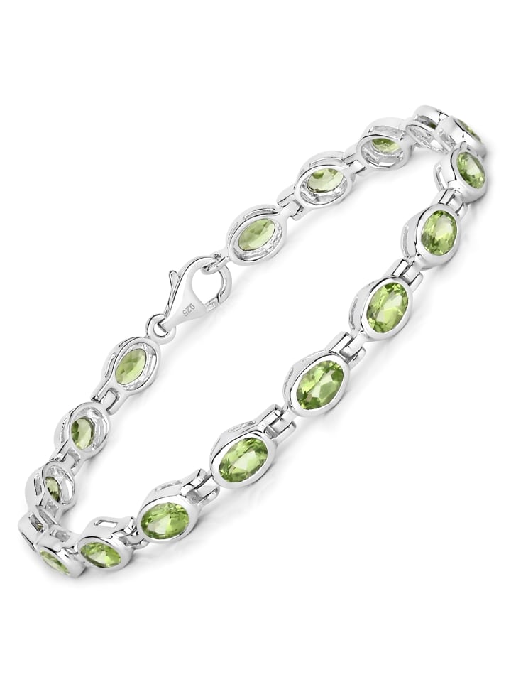 Armband aus Sterling Silber mit Peridot in silber