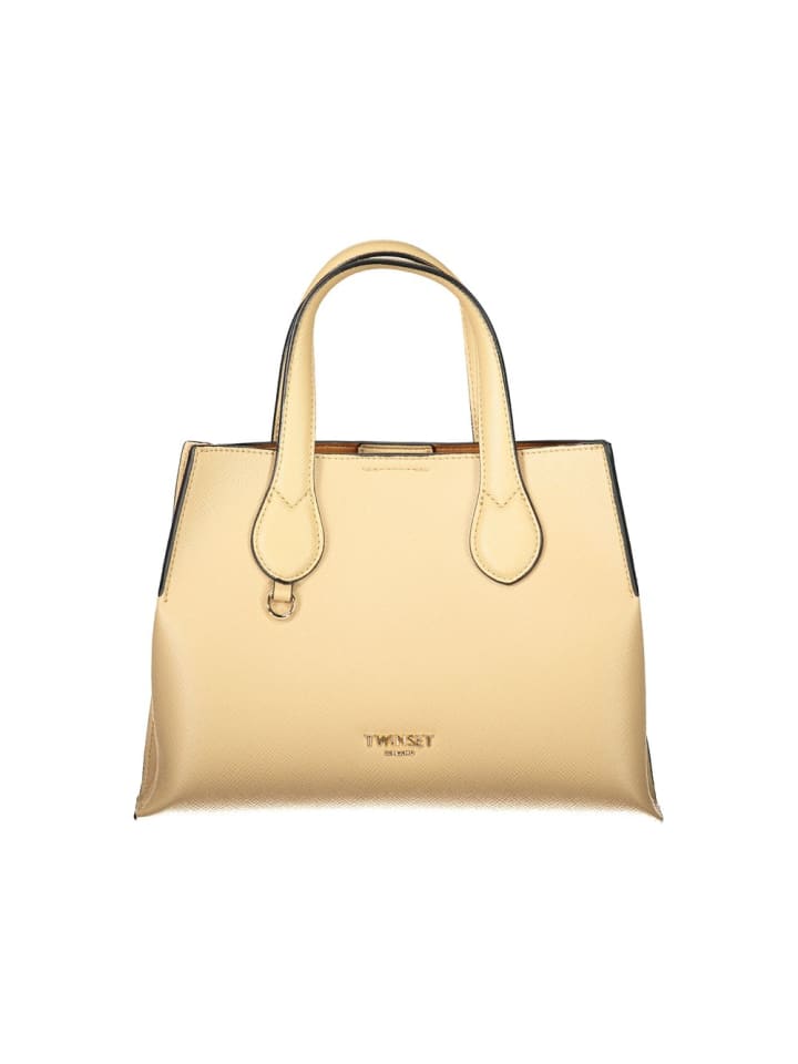 Beige Damen Tasche aus Polyurethan