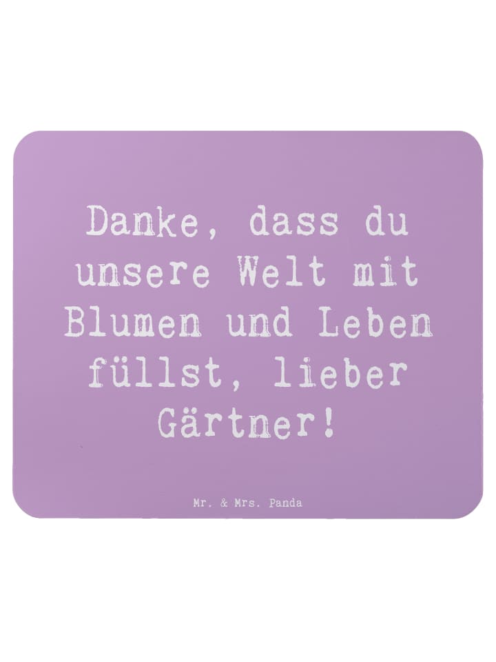 Maus-Pad Spruch Gärtner Dankeschön mit Spruch in Lavendeltraum