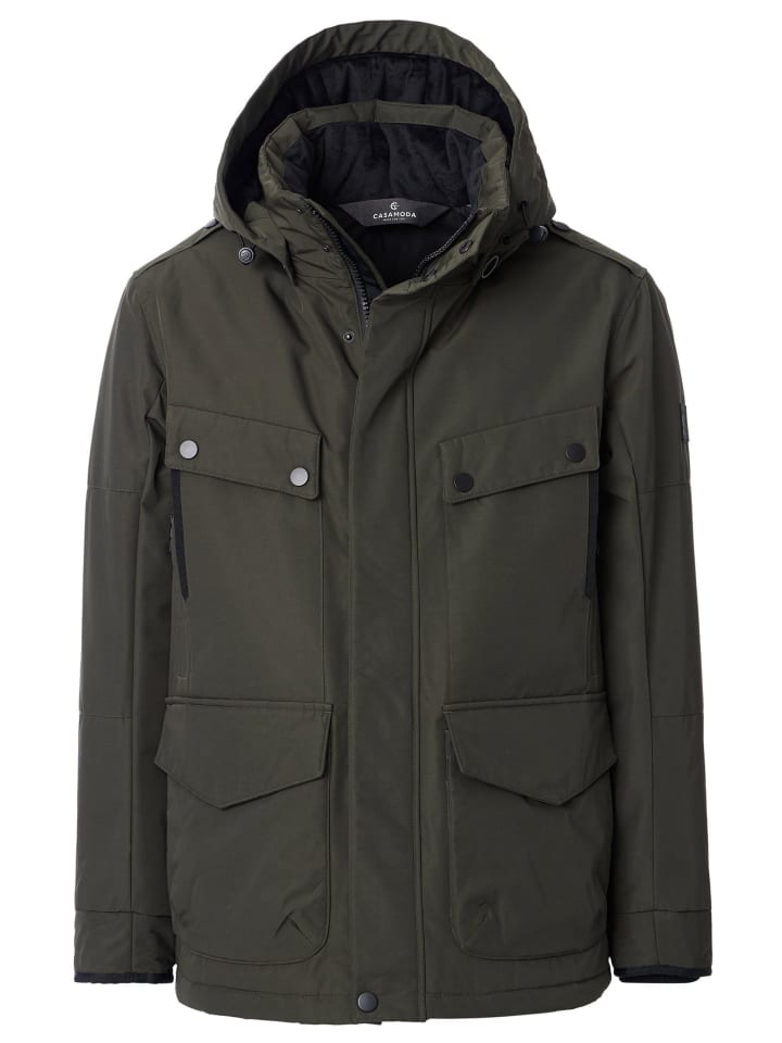 Outdoor-Jacke Basic in Dunkelgrün