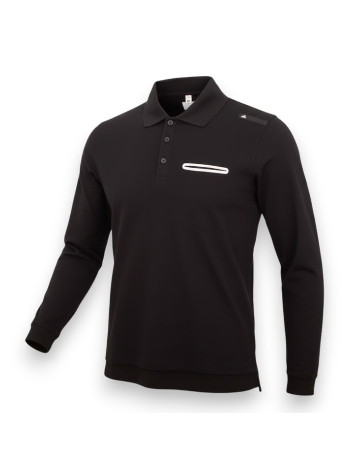 Shirt Climalite Longsleeve Polo in Schwarz