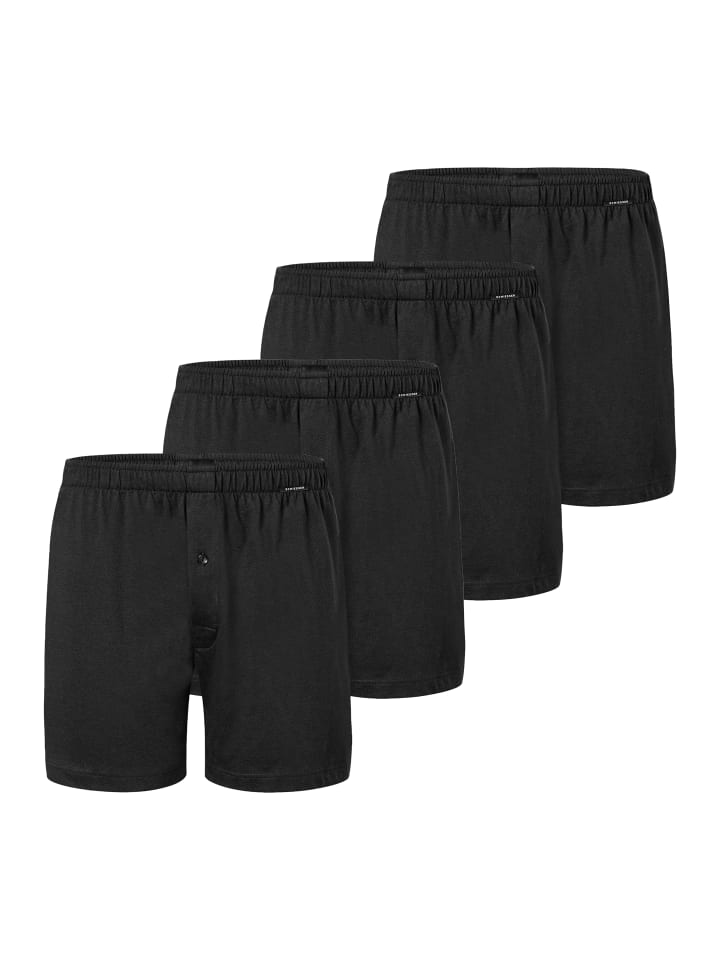 Boxershorts Singel-Jersey in Schwarz