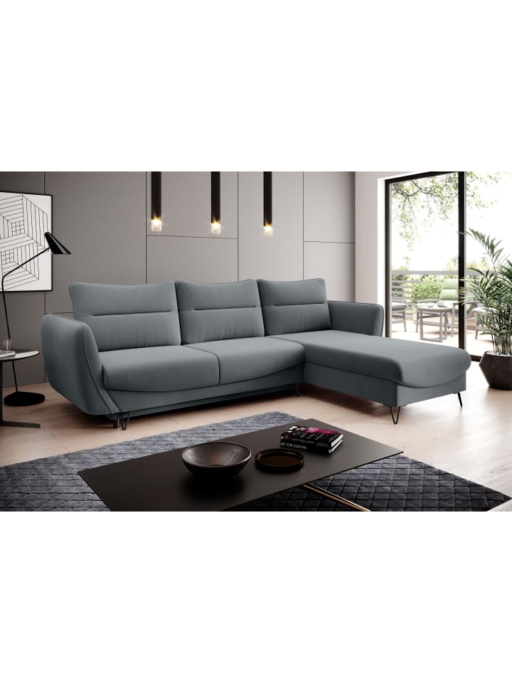 Sonic Recamiere Rechts in Charcoal - (L) 276 x (B) 276 x (H) 100 cm