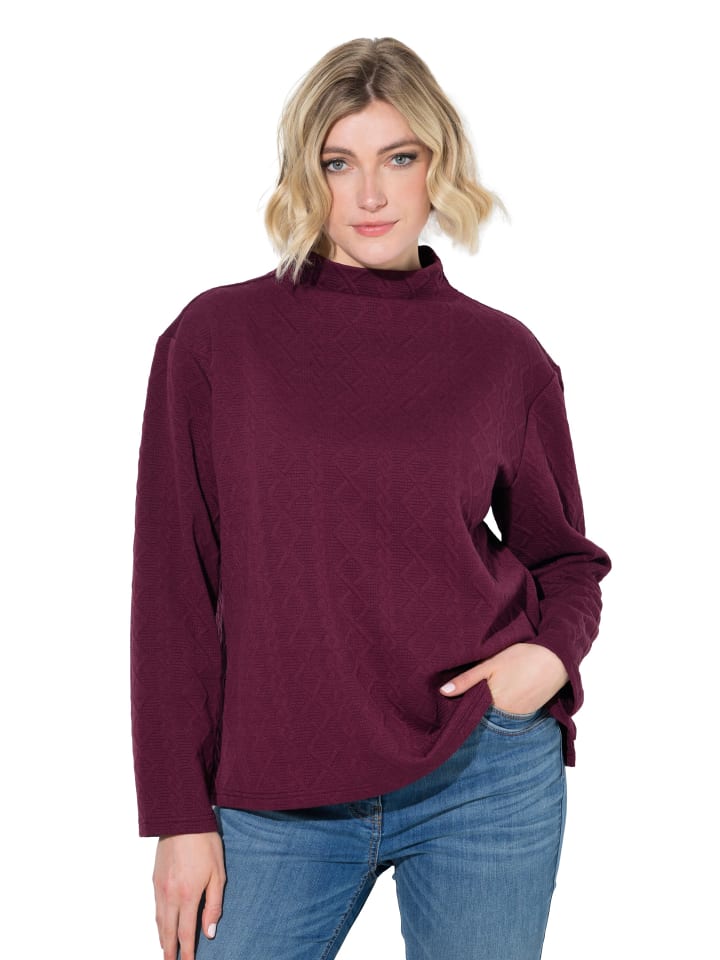 Sweatshirt in dunkle beere